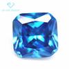 Direto da fábrica 5A quadrado aquamarine zircão pedra nua artificial pontiagudo inferior quadrado chanfro carro flor Highland zircão
