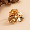 Pulsera Anillo de Flor Metálica Transfronteriza Europea y Americana, Pulsera Declaración Simple y Única, Set de Joyería de Gama Alta de Nicho para Mujeres
