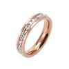 Joias Europeias e Americanas Estilo K Aço Inoxidável Estilo Frio Anel Ouro Rosa Ins Estrelado Personalizado Simples Casal Joias de Mão