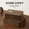Caja de Almacenamiento Personalizada de Madera de Nogal Negro para Identificaciones, Caja de Almacenamiento para Artículos Varios de Escritorio, Caja de Almacenamiento de Madera Maciza con Cerradura a Prueba de Polvo