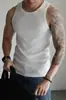 Chaleco fresco de algodón mercerizado con amoníaco líquido de 280 g para hombre, verano 2025, chaleco fino de seda helada, camiseta deportiva para fitness, capa base