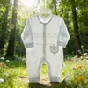 2026 Roupas de Bebê Macacão de Verão Roupas Finas com Ar Condicionado Macacão para Casa Respirável Pijama de Manga Longa