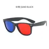 Set de gafas 3D rojas y azules clip de espejo reloj película 3D roja y azul remache gafas rojas y azules marco grande set de gafas rojas y azules
