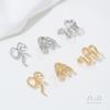 Alta retención de color oro de bolsa de 14K incrustado con circonita forma de serpiente cuentas signo zodiacal serpiente cuenta para bolsa anillo para dedo cadena DIY perla cristal accesorios de joyería