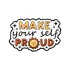 Frases Inspiradoras en Inglés Europeas y Americanas, "Un Pequeño Paso Es Progreso," Insignia de Texto Linda, Insignia de Metal, Accesorio Versátil
