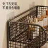 Estante de almacenamiento de pared para dormitorio, cesta de almacenamiento de gran capacidad para mesita de noche de dormitorio universitario, cesta colgante multicapa para literas y extremos de cama