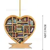 23 Novos Produtos Decorações de Natal Amantes de Livros Coração Formato Bibliotecário Enfeites Pendurados no Carro Decoração de Casa