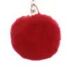 Llavero de Bola de Pelo de Conejo Rex Sintético de 8 cm Adorno Creativo para Coche Llavero Colgante de Bolsa Rellena de Pelo Sintético Regalo