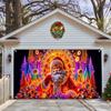 24 nuevos carteles de tela para puerta de garaje navideña transfronteriza con Papá Noel para decoración de fiestas al aire libre, tela colgante