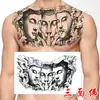 Venta Directa de Fábrica Pegatinas de Tatuaje de Buda de Tres Caras, Dragón Impermeable de Larga Duración Cabeza de Dragón Hombro Flor de Pecho Letra Inglesa Pegatinas de Pecho, Tatuaje de Flor en el Pecho