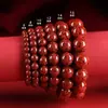 Pulsera de Arena de Cristal de Cinabrio Natural para Hombres y Mujeres, Pulseras de Pareja, Pulseras del Año de Nacimiento de los Padres, Suministro para Transmisiones en Vivo, Venta Directa de Fábrica al por Mayor