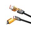 [Fábrica de Origem] Cabo de Dados Mágico Duplo Mecha 4 em 1 Carregamento Super Rápido de 65W Adequado para Apple Android Huawei