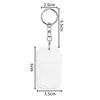 Llavero de Metal Llavero en Blanco para Transferencia de Calor Impresión a Doble Cara Aleación de Aluminio Sublimación Llavero