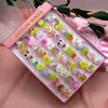 Anillos de Resina de Dibujos Animados Coreanos al por Mayor 50 Piezas, Juguetes Acrílicos para Niños, Anillos de Plástico, Pequeños Regalos para Niñas