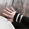 La plata de ley 925 se puede utilizar como anillo de cadena retro que combina con todo y se abre para parejas, anillo de moda para hombres y mujeres.