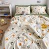 Juego de Cuatro Piezas de Algodón Lavado, Universal para Todas las Estaciones, Sábana, Funda de Edredón, Juego de Tres Piezas de Cuatro Estaciones para Dormitorio, Juego de Cama