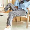 Pantalones Cálidos de Hada y Conjunto de Traje Cálido para Mujer, Conjunto de Ropa de Casa Gruesa de Vellón de Coral, Traje Holgado Versátil para Estar en Casa y Usar al Aire Libre