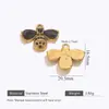 Pulsera Colgante de Abeja Pequeña con Diamantes Color Duradero de Acero Inoxidable Collar Pendientes Material para DIY de Venta Caliente Transfronteriza