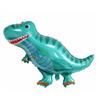 Balão de papel alumínio de dinossauro de desenho animado Tiranossauro Rex dragão de pescoço longo Dragão Esmeralda verde lei arranjo de aniversário longo balão de dinossauro atacado