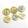 Botones de Aleación Metálica de Dos Agujeros y Cuatro Agujeros Cosidos a Mano Botones de Diamante de Dos Agujeros para Abrigo Cortavientos Cárdigan de Hombres y Mujeres Botones de Pedrería
