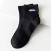 Calcetines Bordados para Hombre Color Sólido Combinan con Todo Calcetines Bajos con Letra Primavera y Verano Tendencia Ins Transpirables Algodón Deportivo Personalizado