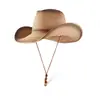 Nuevo sombrero de paja de estilo étnico para mujer de verano, sombrero de paja plegable para el sol, sombrero de playa para exteriores con protección solar para mujer