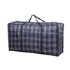 Bolsa Tejida de Malla Gran Capacidad Bolsa para Mudanzas Impermeable Engrosada para Empacar Equipaje Bolso de Mano Bolsa de Almacenamiento para Ropa Edredón
