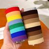 48 Cajas Cuerda para el Cabello Arcoíris Degradado Elástico Alto Tendones de Goma Color Caramelo No Dañino Anillos para el Cabello de Niños Mujeres
