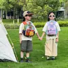 Nueva mochila infantil de estilo coreano con bloques de color, moderna y de gran capacidad, adecuada tanto para niños como para niñas, linda bolsa de mano para estudiante de primaria