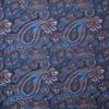 Tela floral oriental azul oscuro nueva en stock con delicado brillo floral, decoración de alta gama para el hogar, venta directa del fabricante, venta al por mayor.