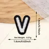 Parches bordados de letras inglesas en blanco y negro, mini, de venta caliente transfronteriza, con adhesivo termofusible para ropa, zapatos y sombreros, parches decorativos para planchar