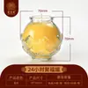 Shengbao Yuan Tarro de Bendición de 1 Día Lámpara de Mantequilla de Loto Lámpara de Velas sin Humo de Vidrio de 24 Horas para Ofrenda Delante de Buda