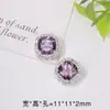 Chapado en Cobre Color Plata Grueso que Conserva el Color Diamante Trébol de Cuatro Hojas Copo de Nieve Cuentas Celebridad de Internet Moda Elegante Hexagrama Moxan Accesorios