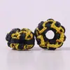 Collar de Cuerda Trenzada Hecho a Mano con Espirales de Flor de Durazno Accesorios Cuentas Separadoras Accesorios de Cuerda para Manualidades DIY Nudo de Piña Nudo de Botón