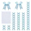 Cinta de Poliéster Adhesiva de Doble Cara de 2.5 cm Hecha a Medida Lazo Blanco Empaque Accesorios para Ropa Decoración de Caja de Regalo Souvenir
