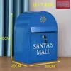 Buzón de Navidad Vintage, Buzón de Lata, Buzón de Sugerencias de Pie, Buzón de Cartas, Decoración del Hogar, Accesorios para Fotografía