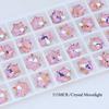 Taladro de uñas Dongzhou de 12 mm con forma de copo de nieve grande y punta inferior, con diamantes de imitación superdeslumbrantes, accesorios de bricolaje, taladro de vidrio de moda simple