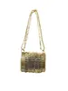 Bolso Cruzado de Hombro Único Exquisito para Mujer, Tejido a Mano, Estilo Metálico, Diseño de Nicho Personalizado, de Moda Europeo y Americano