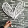 Sexy Encaje Pluma Orejas de Conejo Accesorio para el Cabello Diadema Disfraz de Evento Diadema de Orejas de Gato Adorno de Cabeza para Fiesta Estilismo
