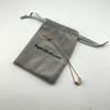 Bolsa de veludo para joias de alta qualidade, bolsa com cordão para carregador de fone de ouvido, bolsa para cosméticos e perfumes com logotipo para impressão