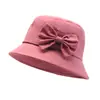 Nuevo Sombrero de Primavera y Otoño con Lazo, Elegante Sombrero de Pescador con Visera para Mujer de Mediana Edad y Personas Mayores, Sombrero de Protección Solar para Exteriores, Delgado