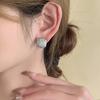 Brincos geométricos foscos de luxo leve para mulheres Outono e Inverno Estilo retrô de Hong Kong estilo ocidental simples brincos de luxo leve nicho brincos de alta qualidade