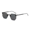 Nuevas Gafas de Sol Sin Montura de Vanguardia Europeas y Americanas para Mujer, Gafas de Sol Poligonales con Personalidad, Gafas de Sol Estilo Calle de Celebridades de Internet