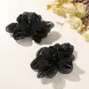 Flor de moño de organza con perlas artificiales, súper etérea y delicada, accesorio para el cabello nacarado brumoso DIY, accesorio de broche para ropa