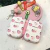 Bolsa de almacenamiento rectangular grande con dibujos animados para discos duros, auriculares, monedero, cargador, cable de datos, caja de almacenamiento para discos duros con cuerda