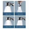 Cabezal de Ducha con Filtro de Alta Presión, 3 Modos de Rociado Ajustables con Cepillo Masajeador, Grifo de Lluvia, Accesorios de Baño