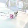 Claspe de Mariposa de Aleación de Titanio F136 Arete Redondo de Circonita Titanio G23 Rosca Interna de Titanio Stud para Labio Arete Joyería para Piercing