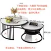 Mesa de centro em rocha nórdica para sala de estar, apartamento pequeno, mesa de centro redonda, mesa pequena, mesa de chá moderna criativa, suporte de chá de metal