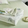 2025 Nuevo Edredón de Verano Enfriador de Lyocell Tencel para Dormir Desnudo Sedoso Edredón de Aire Acondicionado Lavable a Máquina Juego de Edredón Delgado de Cuatro Piezas