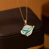 Nuevo Collar de Peces Redondo con Espejo Cruzado para Mujer con Diseño Único de Esmalte Goteante, Cadena para Clavícula, Accesorio Versátil de Moda de Vida Marina